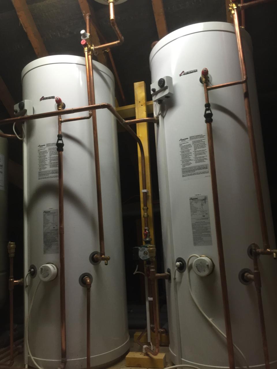 Twin unvented cylinders in loft