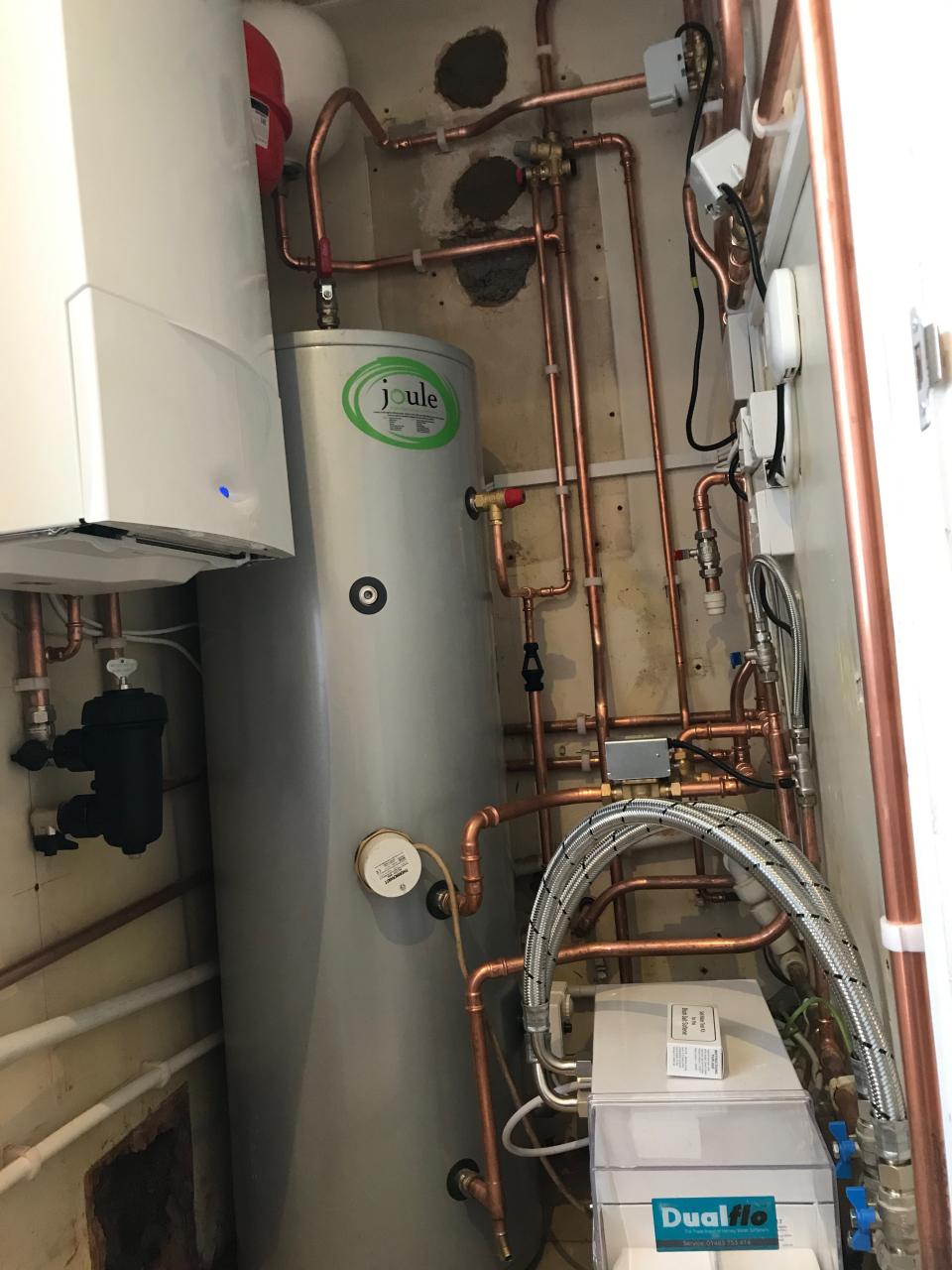 Replacement boiler and Megaflo unvented cylinder